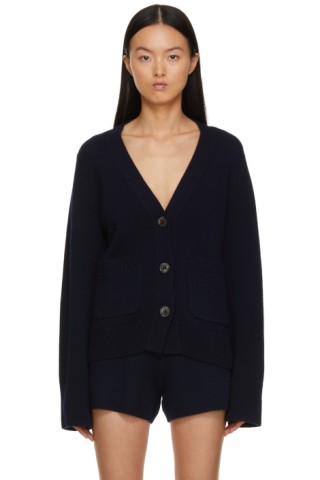 Navy Danni Cardigan by LISA YANG on Sale