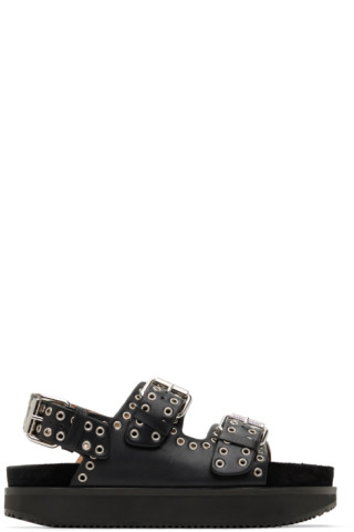 【関税込み】Isabel Marant ブラック Ophie レザー サンダル Isabel Marantのブラック Ophie レザー サンダルがセール中
