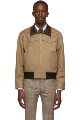 Ernest W. Baker: Beige Harrington Jacket | SSENSE