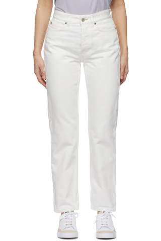 Won Hundred: White Pearl Jeans | SSENSE