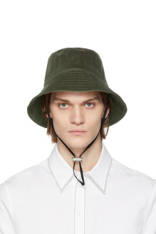 Erdem: Green Corduroy Bucket Hat | SSENSE