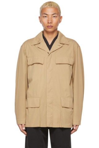 Beige Field Jacket by LEMAIRE on Sale