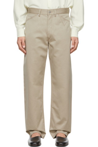 LEMAIRE - Taupe Seamless Trousers