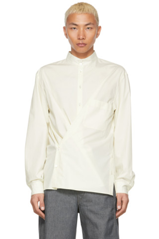 LEMAIRE: Yellow Adjustable Twisted Shirt | SSENSE