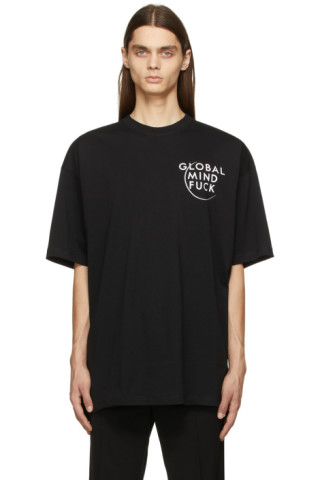 Black 'Global Mindfuck' T-Shirt by VETEMENTS on Sale