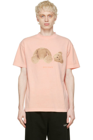 Palm Angels: Pink Bear T-Shirt | SSENSE