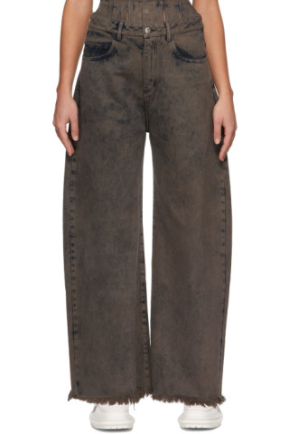 Marques Almeida: SSENSE Exclusive Khaki Boyfriend Jeans | SSENSE