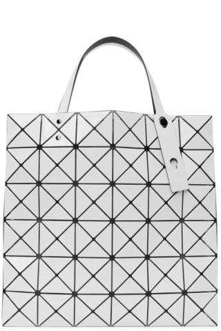 BAO BAO ISSEY MIYAKE ROCK MATTE 7×12 Tote Bag White