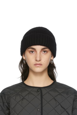 Totême: Black Chunky Brim Beanie | SSENSE