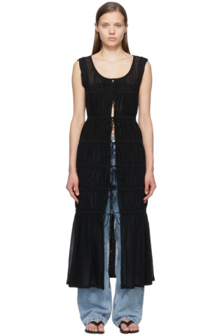 PERVERZE: Black Cotton Dress | SSENSE Canada