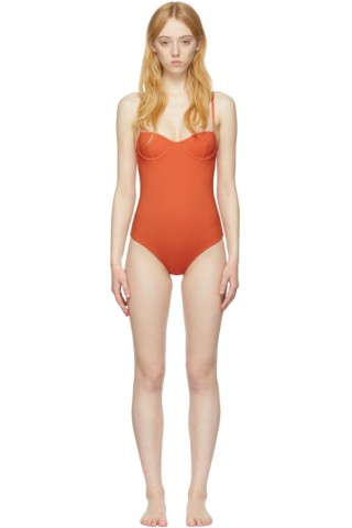 TOTEME - Orange Bra One-Piece Swimsuit