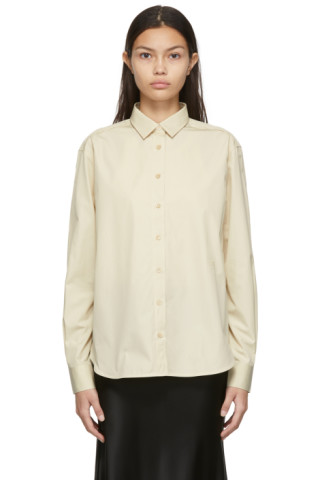 Off-White Signature Cotton Shirt by Totême on Sale