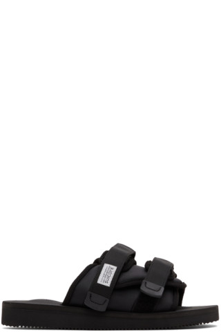 SUICOKE: Black MOTO-CAB Sandals | SSENSE