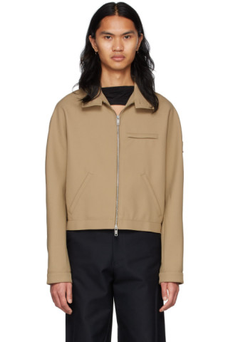 Courrèges: Beige Polyester Bomber Jacket | SSENSE