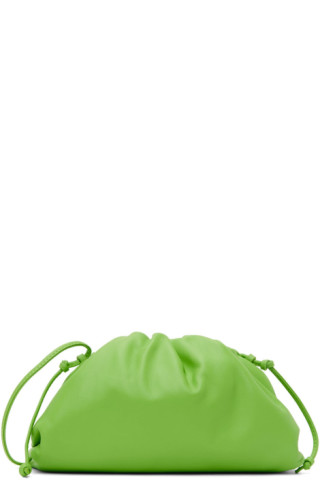 Bottega Veneta: Green Mini Pouch Clutch