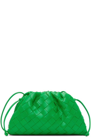 Bottega Veneta Pouch Intrecciato Racing Green in Lambskin with