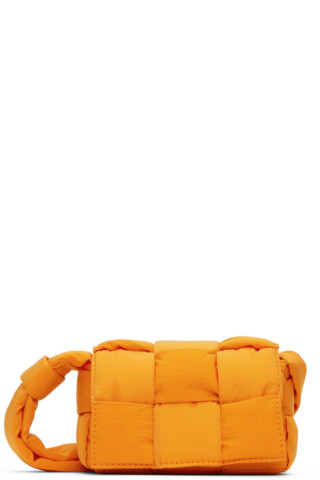 Bottega Veneta Orange Mini Cassette Bag 7003 Tangerine/Gold