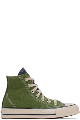 Green & Navy Chuck 70 Hi Sneakers by Converse on Sale