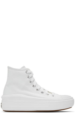 Converse: White Chuck Taylor All Star Move Hi Sneakers | SSENSE Canada