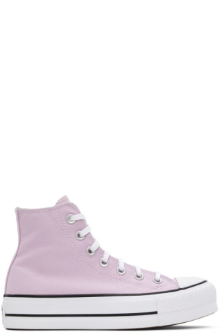 Purple Chuck Taylor All Lift Hi Sneakers by Converse on