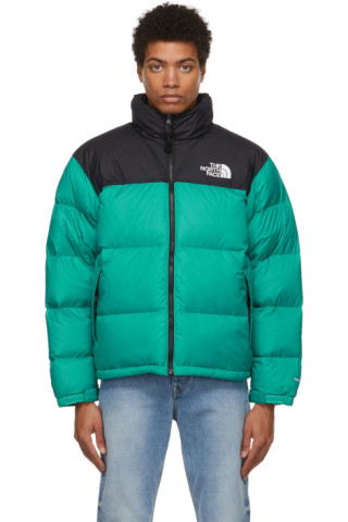 Green Down 1996 Retro Nuptse Jacket by The North Face on Sale