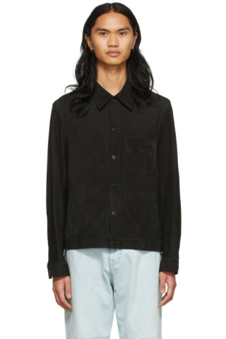 Our Legacy: Black Suede Reincarnation Shirt | SSENSE