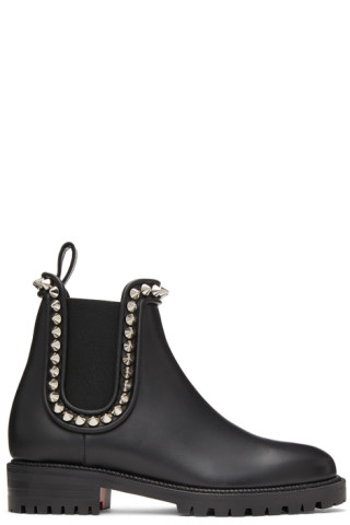 Capahutta Embellished Leather Ankle Boots in Black - Christian