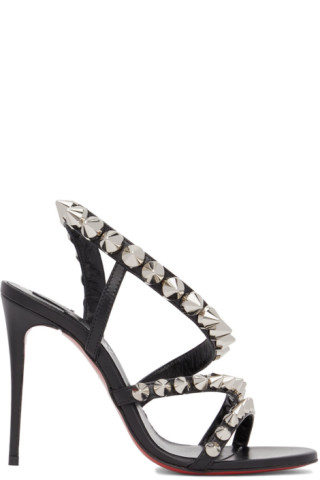 Christian Louboutin Sinouhe Black Leather Sandals –