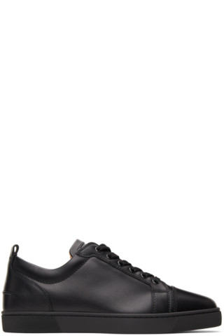 Christian Louboutin: Black Louis Junior Flat Sneakers | SSENSE