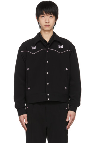 NEEDLES: Black Piping Cowboy Jacket | SSENSE Canada