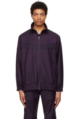 Purple Fringe Track Jacket by NEEDLES on Sale