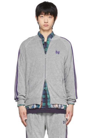 NEEDLES: Grey Cotton Track Jacket | SSENSE Canada