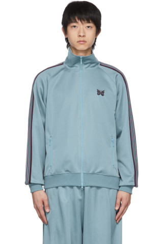 NEEDLES: Blue Poly Smooth Track Jacket | SSENSE Canada