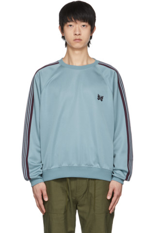 NEEDLES: Blue Track Sweatshirt | SSENSE NEEDLES: Blue Track Sweatshirt | SSENSE