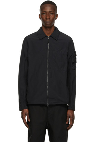 Stone Island: Black Naslan Light Jacket | SSENSE