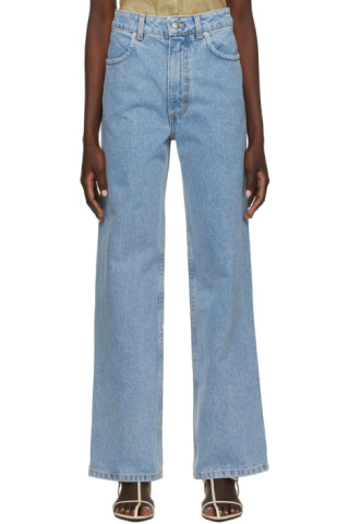 Blue Wide-Leg Jeans by Eckhaus Latta on Sale