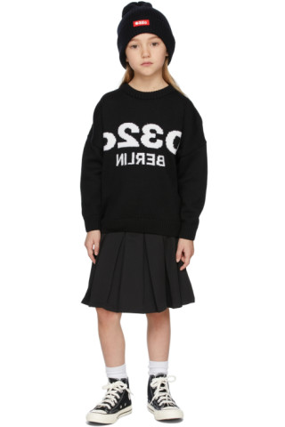 SSENSE Exclusive Kids Black Selfie Sweater by 032c on Sale