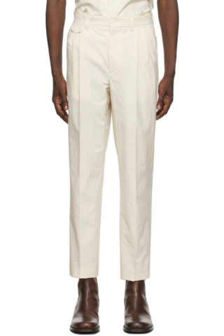 Nanushka: Off-White Gini Trousers | SSENSE UK