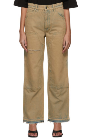 AMIRI: Tan Carpenter Jeans | SSENSE