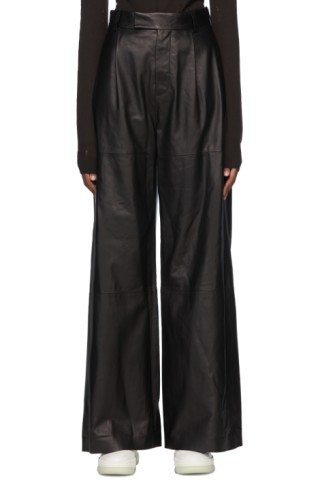 AMIRI BOOTLEG TROUSER レザーニットパンツ サイズ38 AMIRI フレア レザーカーゴパンツ | ブラウン | FARFETCH JP