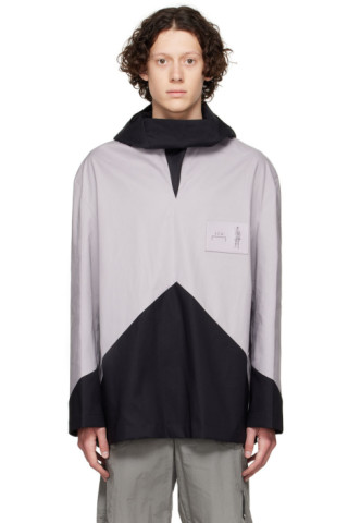 Grey Mackintosh Edition Geometric Kagool Jacket by A-COLD