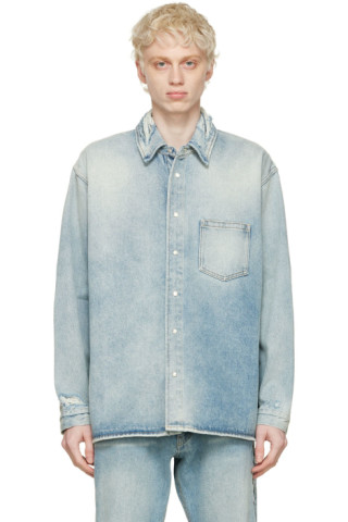 Martine Rose: Blue Denim Shirt | SSENSE