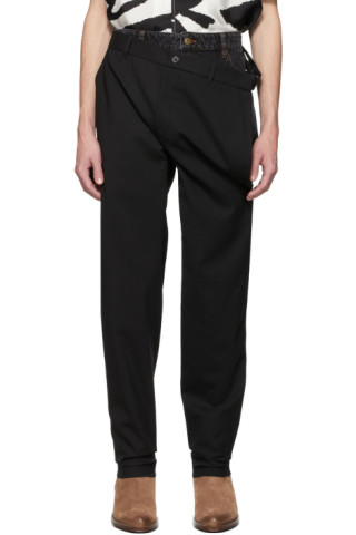 Y/Project - Black Lazy Trousers