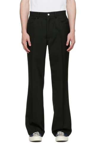 Black Valluco Trousers by Second/Layer on Sale