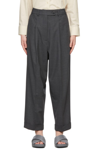 CORDERA: Grey Tailoring Masculine Trousers | SSENSE