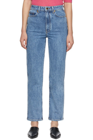 Khaite: Blue Abigail Jeans | SSENSE