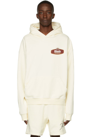 Off-White Racing Crest Hoodie by Rhude on Sale