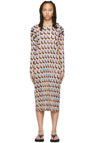 Pleats Please Issey Miyake: Multicolor Lull Dress | SSENSE Canada