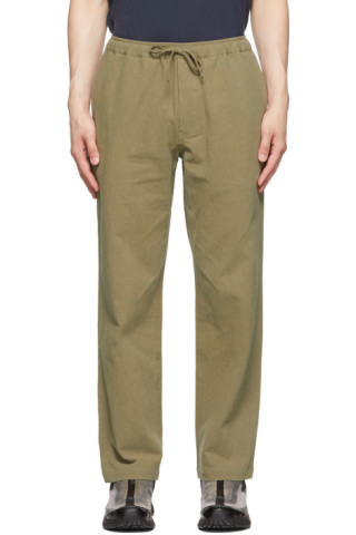 Green Linen Trousers by Satta on Sale