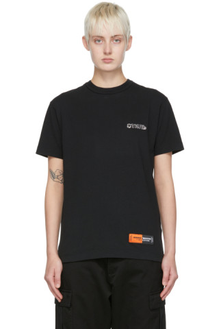 Heron Preston: Black Organic Cotton T-Shirt | SSENSE